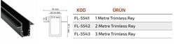 FL-5541 1 Metre Sıva Altı Magnet Ray - Thumbnail