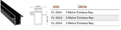 FL-5541 1 Metre Sıva Altı Magnet Ray