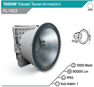 FL-1052 1000W Yüksek Tavan Armatürü