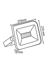 100W Slim Kasa Projektör - Thumbnail