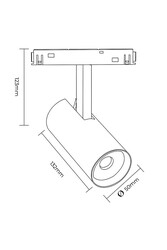 FL-6671 10W Magnet Ray Spot Armatür - Thumbnail