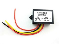  - 12 / 24 Volt - 5 Volt Çevirici 15 Amper Plastik Kasa