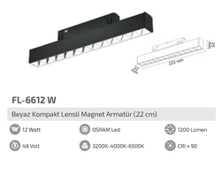 FORLİFE - FL-6612 W 12W Beyaz Kompakt Lensli Magnet Armatür (1)