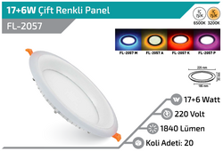 FL-2057 17+6W Çift Renkli Panel - Thumbnail
