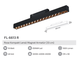 FL-6613 R 18W Rose Kompakt Lensli Magnet Armatür - Thumbnail