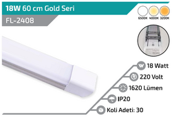 FL-2408 18W Gold Seri 60CM Bant Armatür - Thumbnail