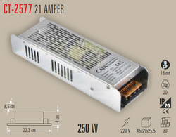 CATA - CT-2577 12 Volt 21 Amper 250 W Slim Trafo İP20 (1)