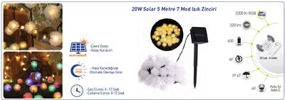 Solar Led / Kar Tanesi / 5 w / ip67 