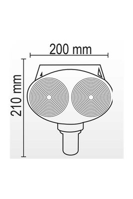 Solar Led İkaz Lambası / 200 w / ip67