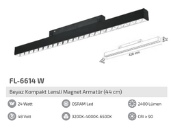 FORLİFE - FL-6614 W 24W Beyaz Kompakt Lensli Magnet Armatür (1)