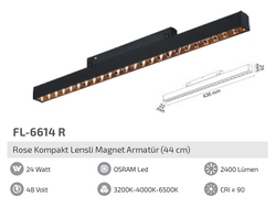 FORLİFE - FL-6614 R 24W Rose Kompakt Lensli Magnet Armatür (1)