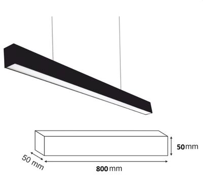 25 Watt Linear Armatür 5x5x80 cm 220 Volt 
