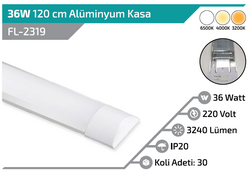 FL-2319 36W Alüminyum Kasa 120CM Bant Armatür - Thumbnail