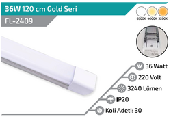 FL-2409 36W Gold Seri 120CM Bant Armatür - Thumbnail