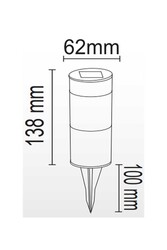 3W Solar Metal Çim Armatürü - Thumbnail