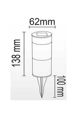 3W Solar Metal Çim Armatürü