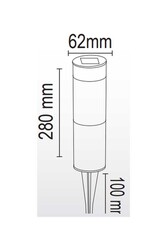 FORLİFE - 3W Solar Metal Uzun Çim Armatürü (1)