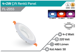 FL-2055 4+2W Çift Renkli Panel - Thumbnail