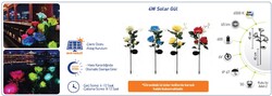 Solar Led / Gül / 4w / ip67 - Thumbnail