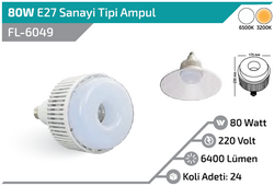 FL-6049 80W E27 Sanayi Tipi Ampul - Thumbnail