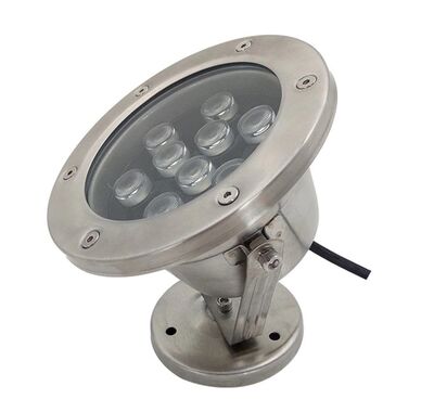 Havuz Armatür / Paslanmaz / 15 Watt / Yuvarlak / IP68 / 12/24 Volt