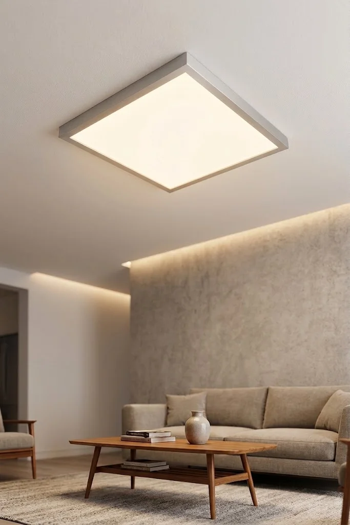 ACK AP21-23300 15W 30x30 sıva üstü kare LED panel, beyaz kasa, 3000K sıcak beyaz