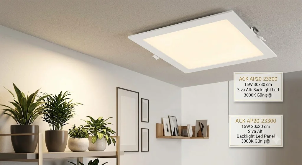 ACK AP20-23310 15W Sıva Altı Backlight Led Panel