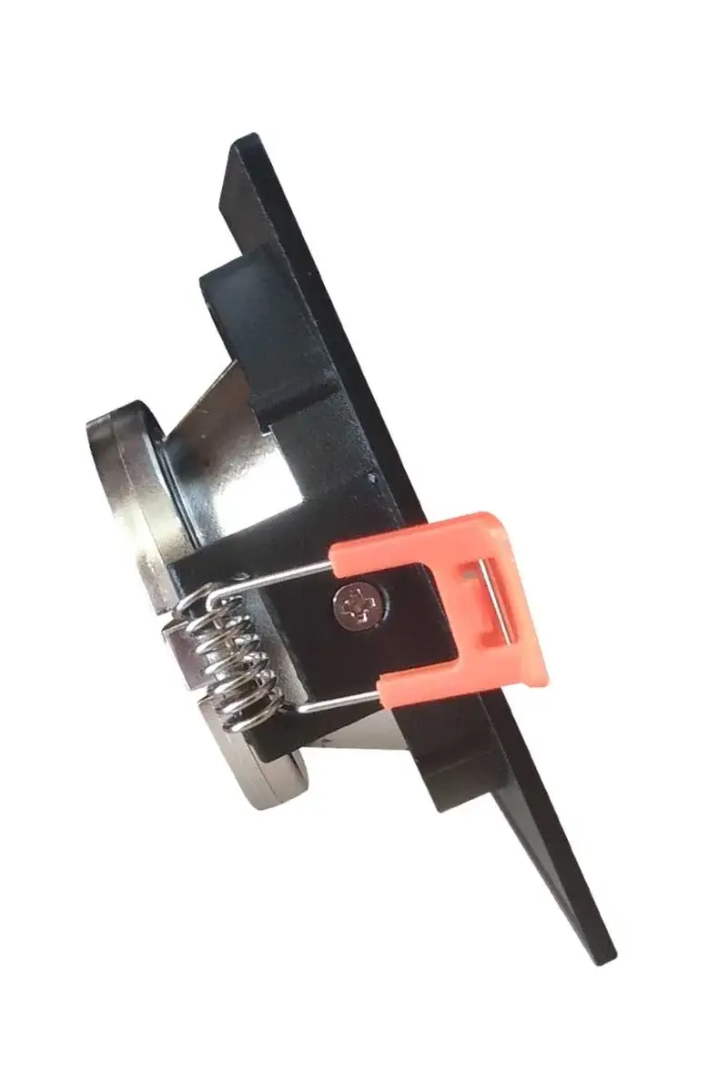 ACK AH03-07031 Platin Silver Reflektörlü Siyah Kare Spot Kasası