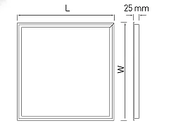 ACK AP20-23310 Günışığı 15W Beyaz Kasa Sıva Altı Backlight Led Panel 4000K  - 6