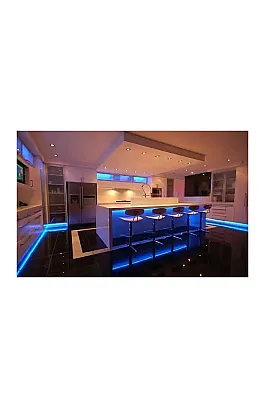 ACK AS01-00306 Mavi Üç Çip 60 Ledli Silikonsuz İç Mekan Şerit Led 12 Volt 14.4 Watt 5 METRE - 3