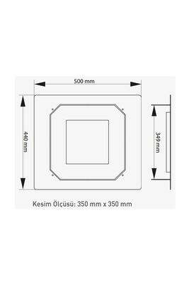 ACK AT38-06010 60W 4000K Ilık Beyaz Kanopi Led Armatür
