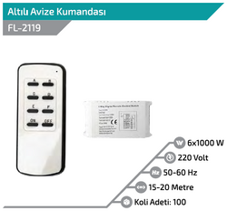 FL-2119 Altılı Avize Kumandası - Thumbnail