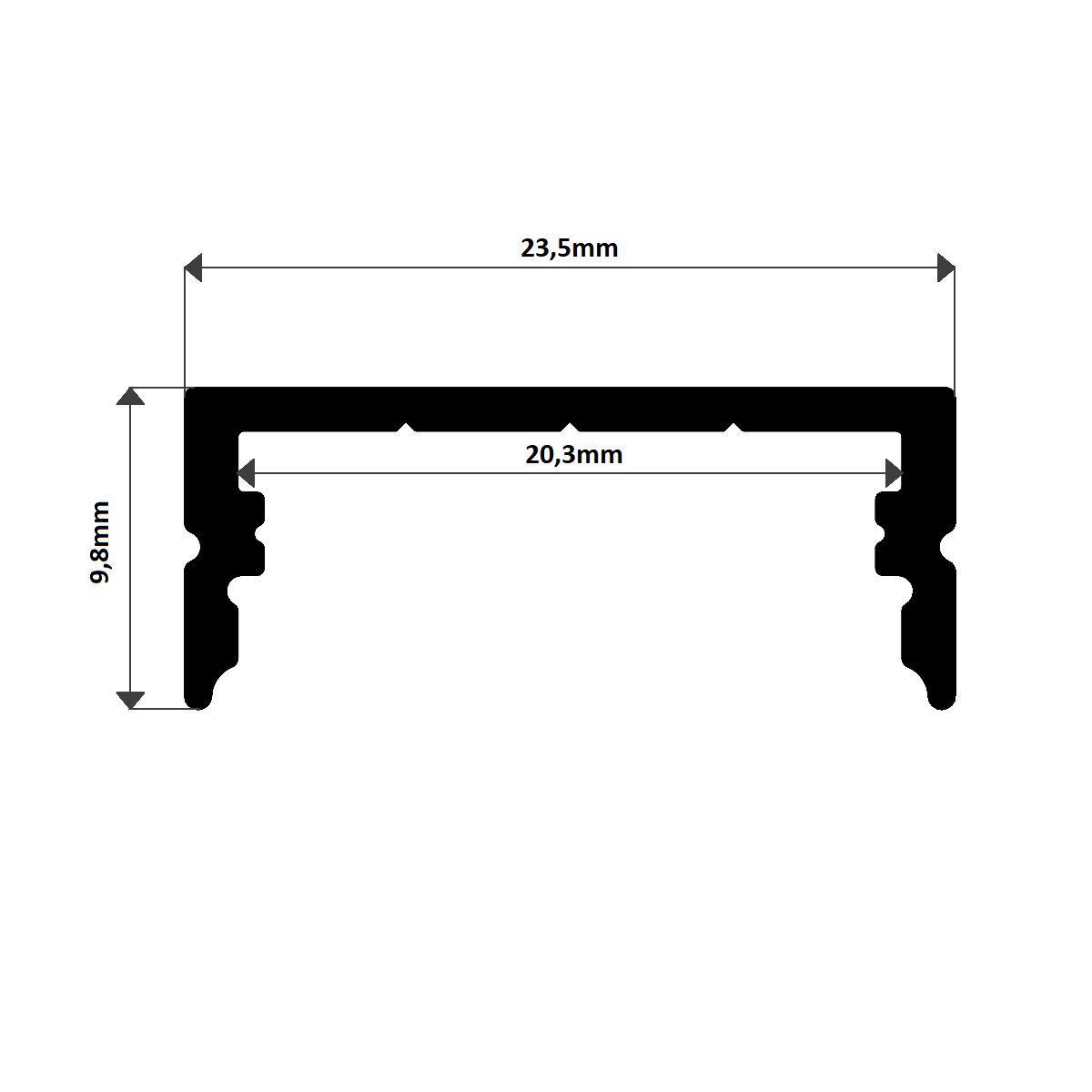 BAR LED / EPOKSİLİ / İP65 / METREDE 72 LED / SIVA ÜSTÜ / 12V / 100 CM - Thumbnail