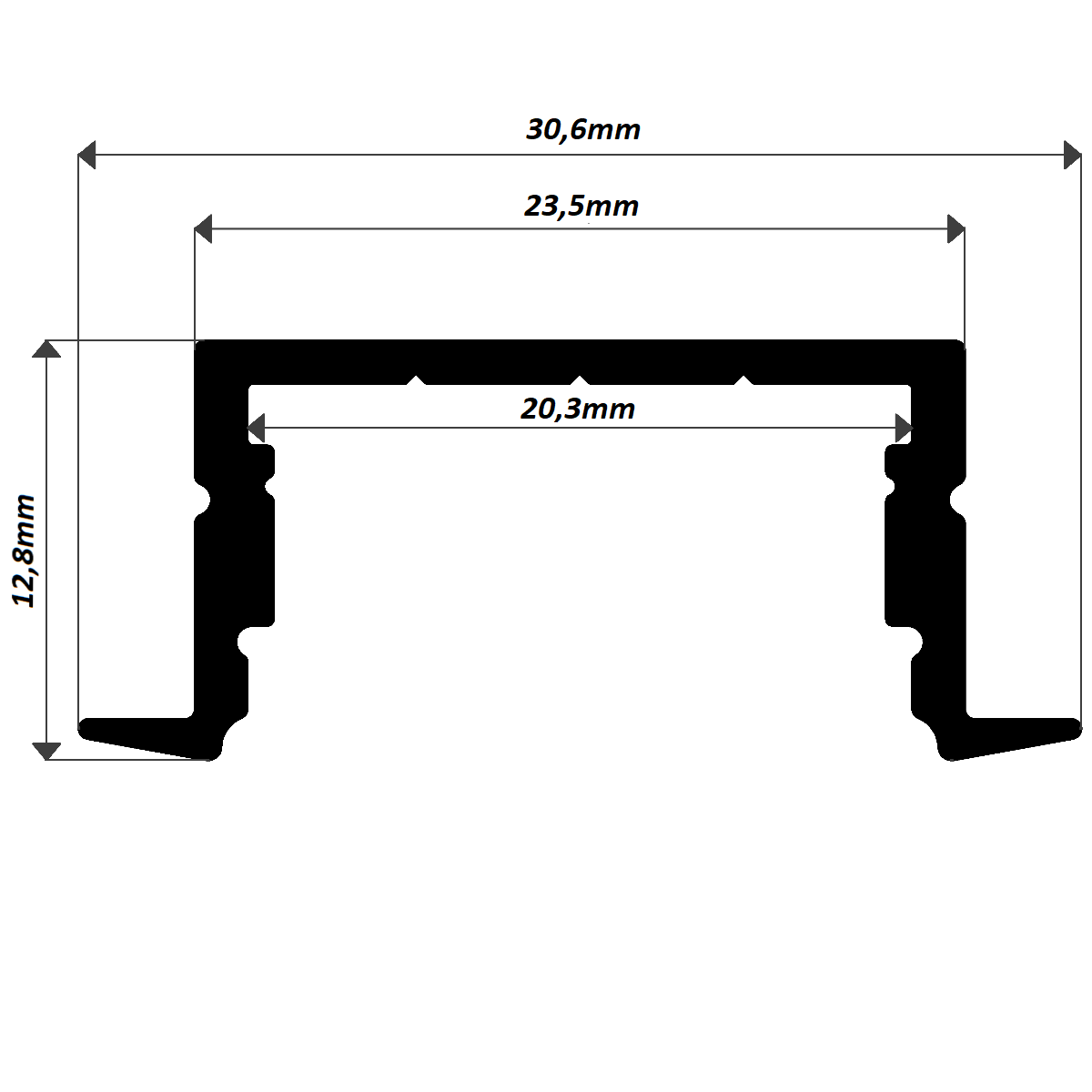 BAR LED / İP20 / METREDE 72 LED / SIVA ALTI / 12V / 100 CM - Thumbnail