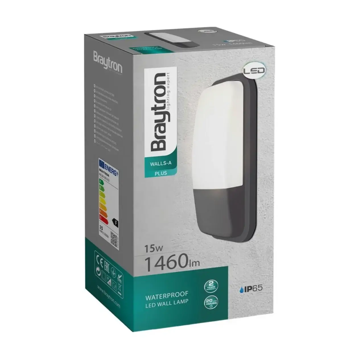 Braytron BG38-00132 Siyah Kasa Dış Mekan LED Aplik 15 Watt