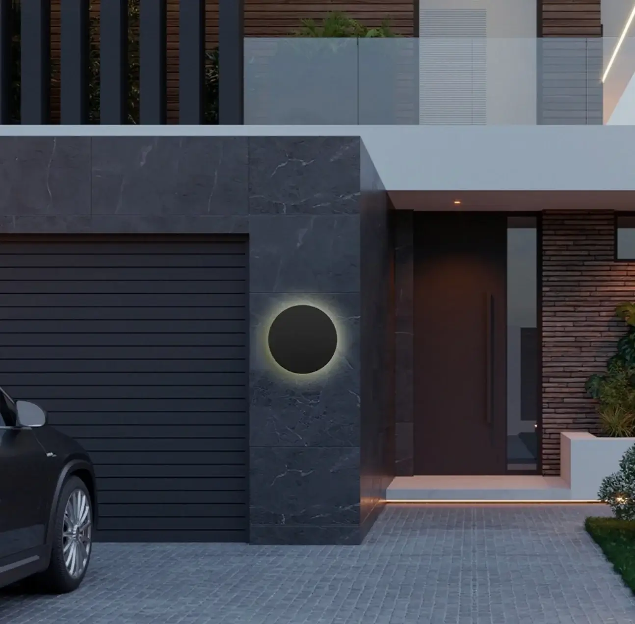 Braytron BG38-00281 Siyah Kasa Dış Mekan LED Aplik 12 Watt 3 Işık Renkli - Thumbnail