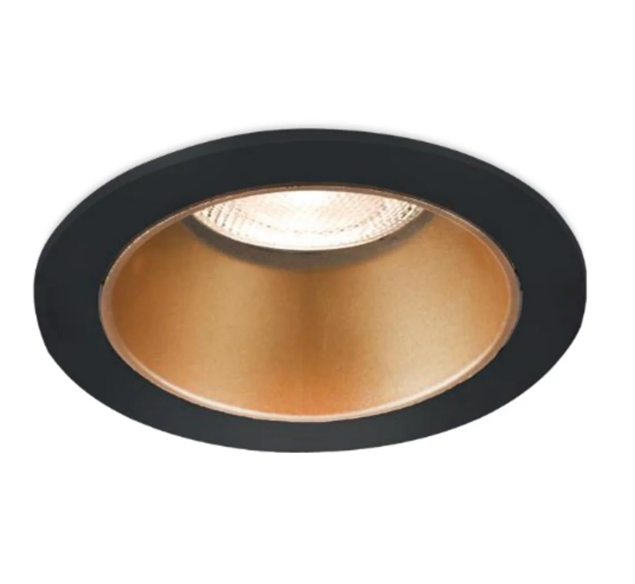 Braytron BH03-00696 Siyah-Gold Sıva Altı Yuvarlak Spot Kasası GU10 Duylu