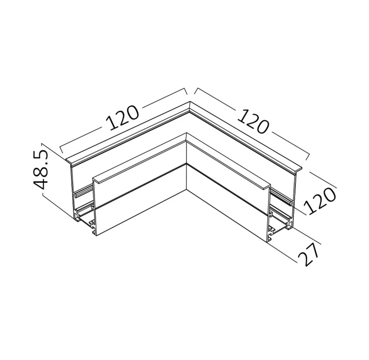 Braytron BY41-10401 Sıva Altı Yaylı Magnet Ray Tavan L Dönüş