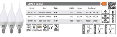 Craft-10 001-004-0010 Led Ampül 10 Watt