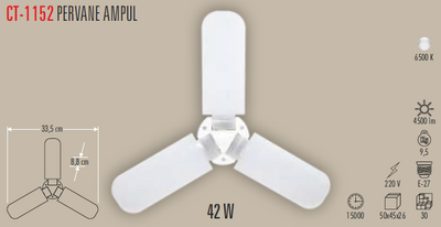 CT-1152 Pervane Led Ampul 42w