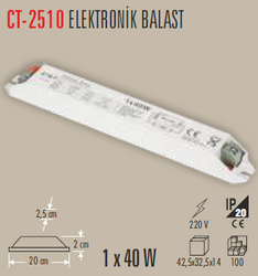 CT-2510 Elektronik Balast 1x40w - Thumbnail