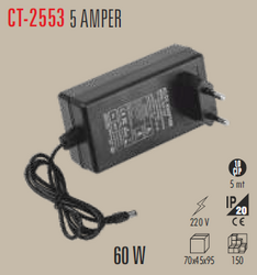 CT-2553 Adaptör 12v 5a - Thumbnail