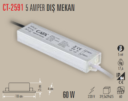 CATA - CT-2591 Dış Mekan Trafo 12v 5a (1)