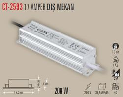 CATA - CT-2593 Dış Mekan Trafo 12v 17a (1)