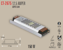 CATA - CT-2675 Trafo 12v 12,5a (1)