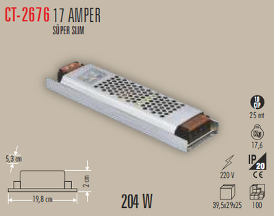 CT-2676 Trafo 12v 17a