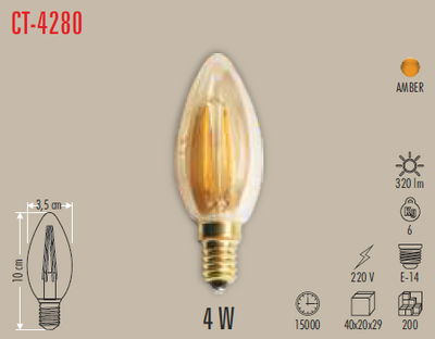 CT-40280 Led Ampul 4w