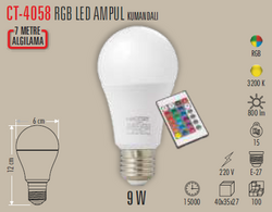 CT-4058 Rgb Led Ampul 9w - Thumbnail