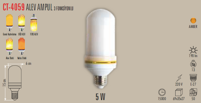 CT-4059 Alev Led Ampul 5w