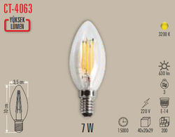 CT-4063 Led Ampul 7w - Thumbnail